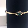 Gold Plated Claddagh Bangle Image 3
