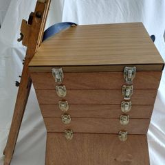 Antique artists box and easel