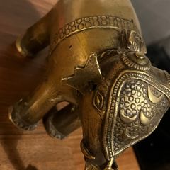 Antique 19th Century Indian Brass Elephant Dhokra Lost Wax Temple Toy