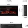 92cm Recessed Wall Mounted Electric Fireplace Insert Electric Fire with Touch Screen Control Panel, Remote Control, 750/1500W, Log/Crystal Options (FREE POSTAGE) Image 4