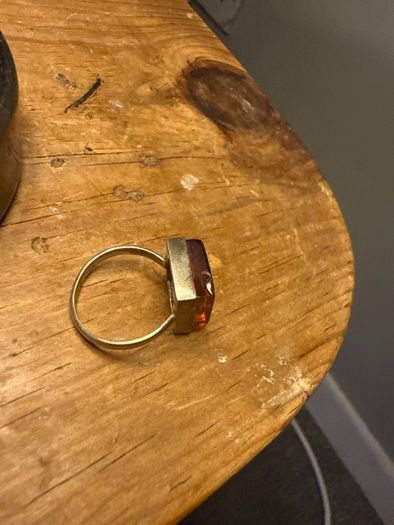Silver gem ring