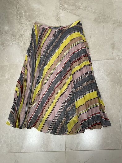 Karen Millen Rainbow Stripe Pleated Skirt - as seen on TV