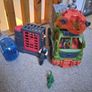 Imaginext jurassic world Hauler, Stygimoloch dinosaur cage & Owen figure, Claire and Gyrosphere action figure Image 3