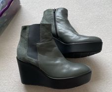 Marco Moreo leather wedge boots Size 41