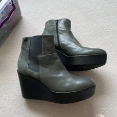 Marco Moreo leather wedge boots Size 41