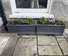 Grey JC & Co Rectangular Trough Flower Pots- 2 available