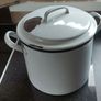 Vintage Enamel Flour Bin Image 4