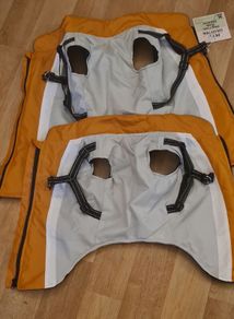 Dog coat with harness