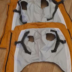 Dog coat with harness