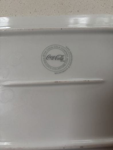 Coca - Cola porcelain Rectangular Plate - 32 cm by 18 cm- excellent condition