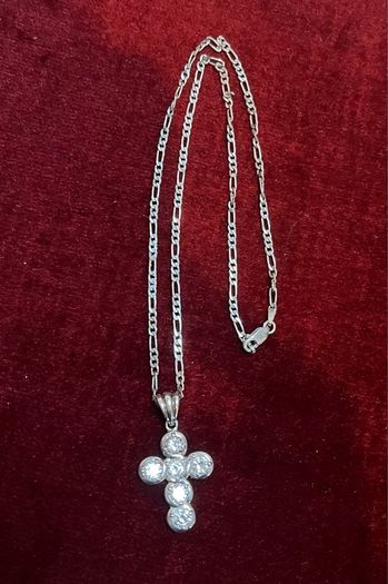 Sterling Silver Chain and Cross Pendant