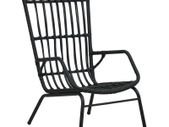 Garden Chair Poly Rattan Black