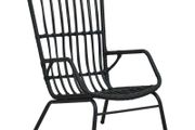 Garden Chair Poly Rattan Black