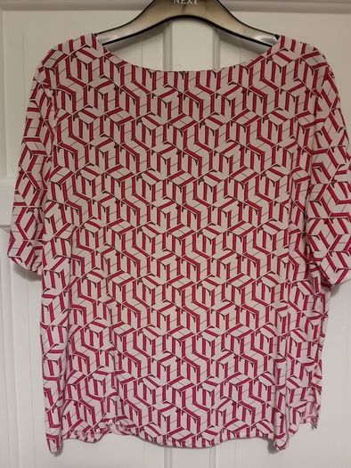 Tommy Hilfiger - Short Sleeve Blouse - Pink White - UK 8 to 10 - BNWT RRP 99