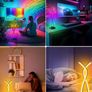 LED Bedside Table lamp, Modern Bedside Light Desk Nightstand Lamp RGBIC Color Changing Dimmable with Remote Music Sync Bluetooth APP Control Night Light for Home Living Bedroom Office Decor Image 2