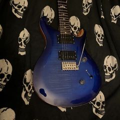 PRS SE Custom 24 Faded Blue Pickups Fishman Fluence Classic Body in Mohogany  Top in Maple Rosewood Fingerboard Neck in Maple electric guitar