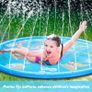 170CM Splash Water Play Mat Dolphin Tortoise Starfish Shell Crab Pattern Sprinkler Pad Summer Garden Outdoor Spray Water Toys for Kids Pets Family Activities Image 3