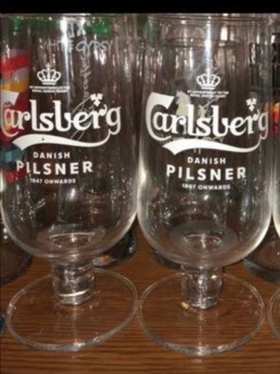 Carlsberg Pilsner pint beer glass Brand new with boxes