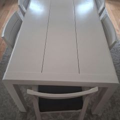 Dining table and chairs
