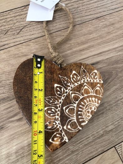 Hanging wooden heart