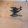 Vintage Couple of Dolphins Statue Image 4