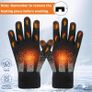 USB Heated Gloves for Men Women, 3 Levels Temperature Thermal Heated Mittens, Double-Sided Heating Hand Warmers Rechargeable, Washable Touch Screen Full Finger Electric Heated Gloves for Winter Image 5