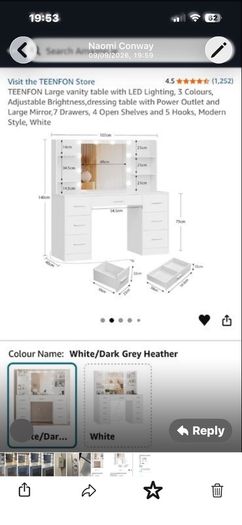 Large vanity / dressing table