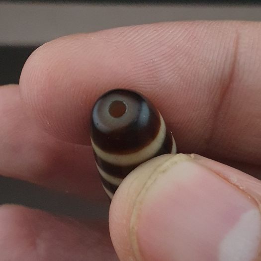 Antique Himalayan Tibetan 2 Eyes Agate Dzi Bead Amulet