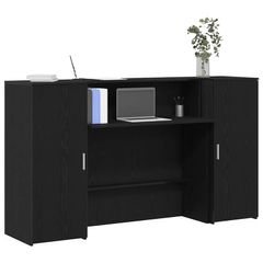Reception Desk Black Oak