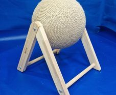 AntOne Cat Scratching Ball  Sisal Sphere with Wooden Stand