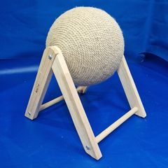 AntOne Cat Scratching Ball  Sisal Sphere with Wooden Stand