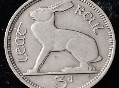 Ireland - 1934 - 3 Pence - Hare - KM.4 - [852]