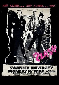 The Clash Concert Poster Swansea University 1977 Replica