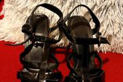 Elegant Black Strappy Heels Size UK 5 / EUR 38