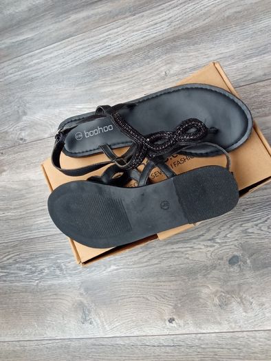 Women's Embellished Thong Leather Sandal.