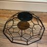 Modern Matte Black Geometric Wire Fruit Bowl Image 3