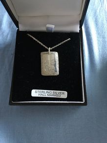 sterling silver disk & chain