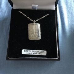 sterling silver disk & chain