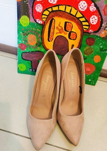 Light Pink Suede High Heels New Look