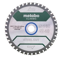 Metabo steel cut/sandwich panel - classic 628273000 Circular saw blade 165 x 20 x 1.6 mm 40T