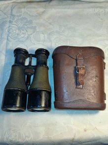 WW1 Era Binoculars In Original Case