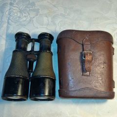 WW1 Era Binoculars In Original Case