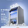 Commercial Ice Maker 59kg Per Day Stainless Steel Ice Machine with 15kg Storage for Home Bar Restaurant and Cafe Image 4