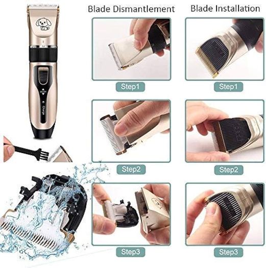 SALE | Dog Clippers, Rechargeable Low Noise Cordless Pet Clippers, with 4 Guide Combs and Cleaning Brush Nail Kits