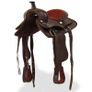 Western Saddle, Headstall&Breast Collar Real Leather 12" Brown Image 3