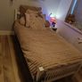 Two Matching Wooden Single Beds: Pine and White Image 3