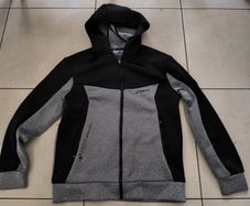 hoodie men 9 Peak Black Grey Full Zip Hooded Sports Jacket Outdoor Hoodie Size Medium