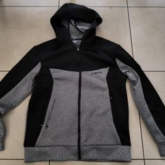 hoodie men 9 Peak Black Grey Full Zip Hooded Sports Jacket Outdoor Hoodie Size Medium