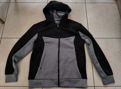 hoodie men 9 Peak Black Grey Full Zip Hooded Sports Jacket Outdoor Hoodie Size Medium