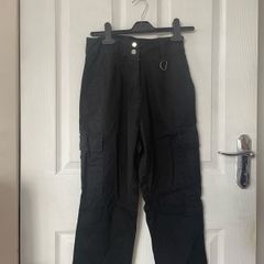 Black womens cargo trousers
